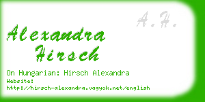 alexandra hirsch business card